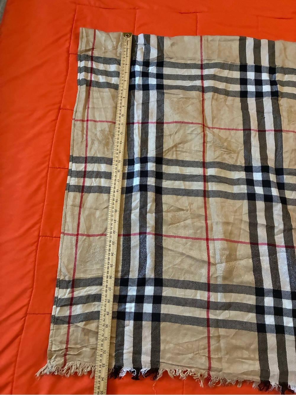Burberry London Scarf 100% Cashmere Rectangular Women Wrap Beige - Picture 6 of 8